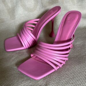 Zara Pink Strappy Heels